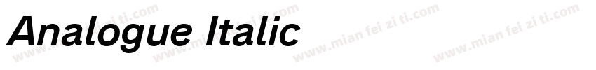 Analogue Italic字体转换